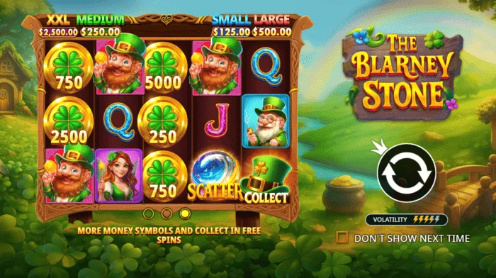 The Blarney Stone - glavni ekran sa bubnjevima i zelenom dolinom